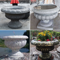 Round flowerpot mold cement products extra large bonsai template thickened bottom Grout abrasive plastic model