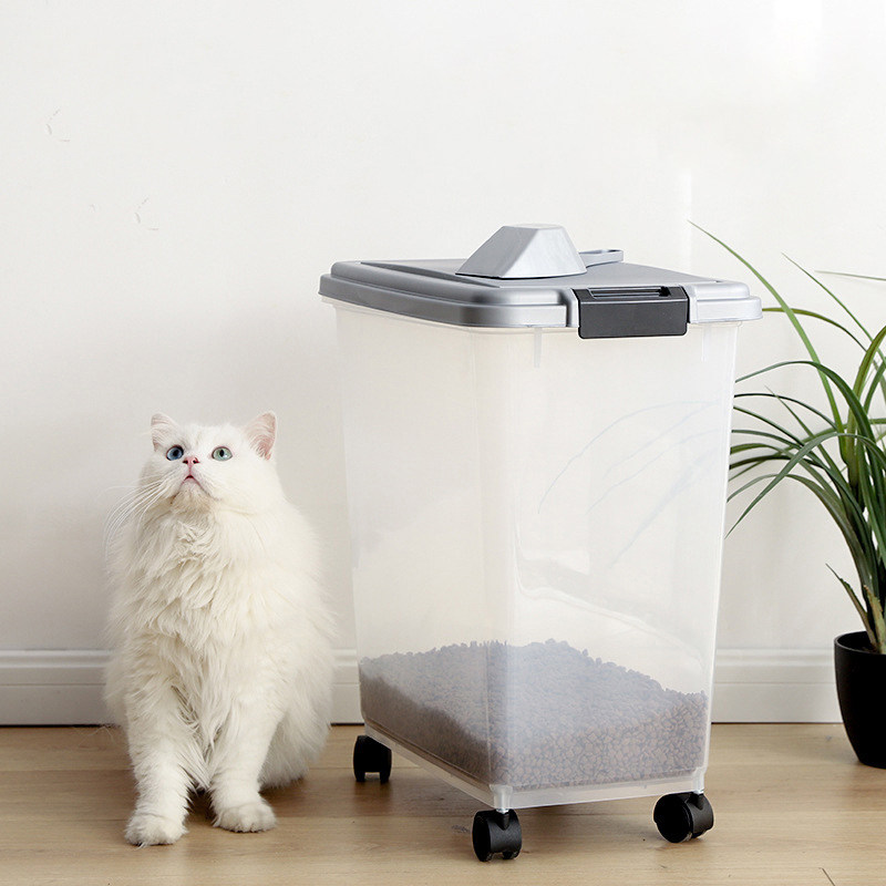 Cat food storage bucket 20L 40L catty large capacity closed moisture-proof dog food sealed bucket cat food box pet storage bucket