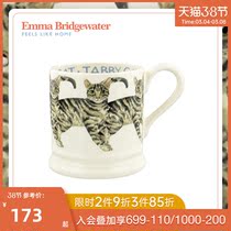 Emma Bridgewater Striped Cat Mark Cup Home Glazed Color Ceramic Pet Mark Cup