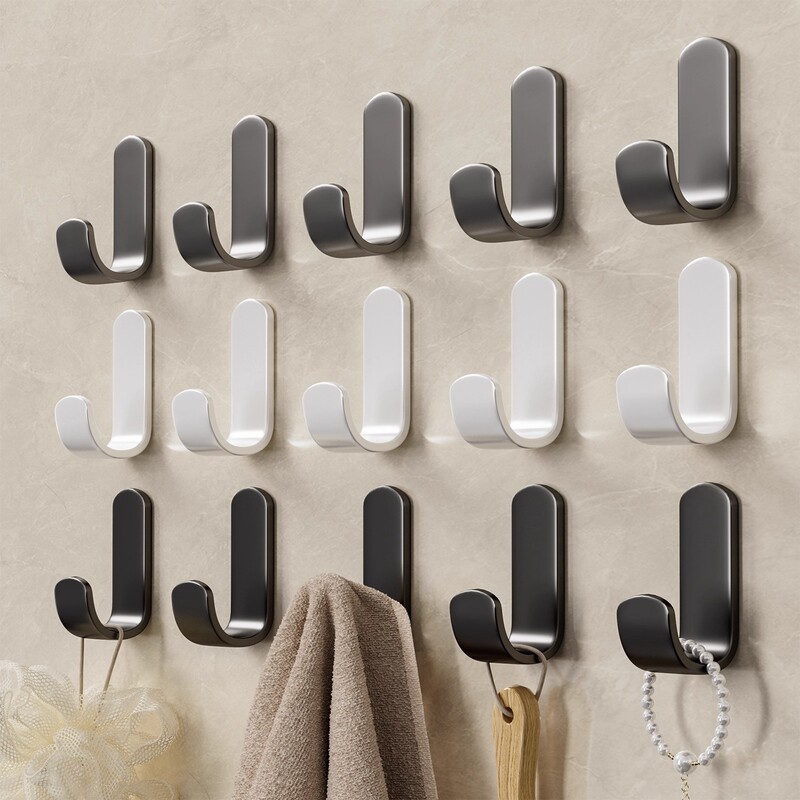 Japanese Imported Bathroom Hooks, No-Drill, Traceless, Strong Load-Bearing, Household Adhesive Hooks for Hanging Backpacks and Clothes Behind the Door