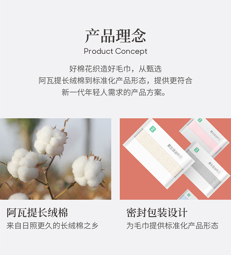 小米最生活 100%阿瓦提长绒棉 高克重毛巾 2条 图15
