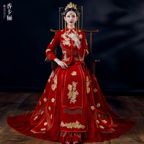 Xiuhe dress female bride 2021 new spring and summer Chinese wedding dress slim cabinet dress wedding wedding dress kimono