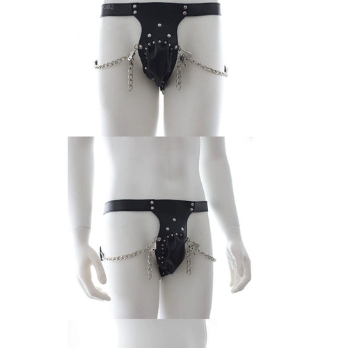 Анти -трубое мастурбация срыва, брюки девственности, кожаные штаны и трусики, секс -продукты SM женские мужские костюмы JJ кольцо