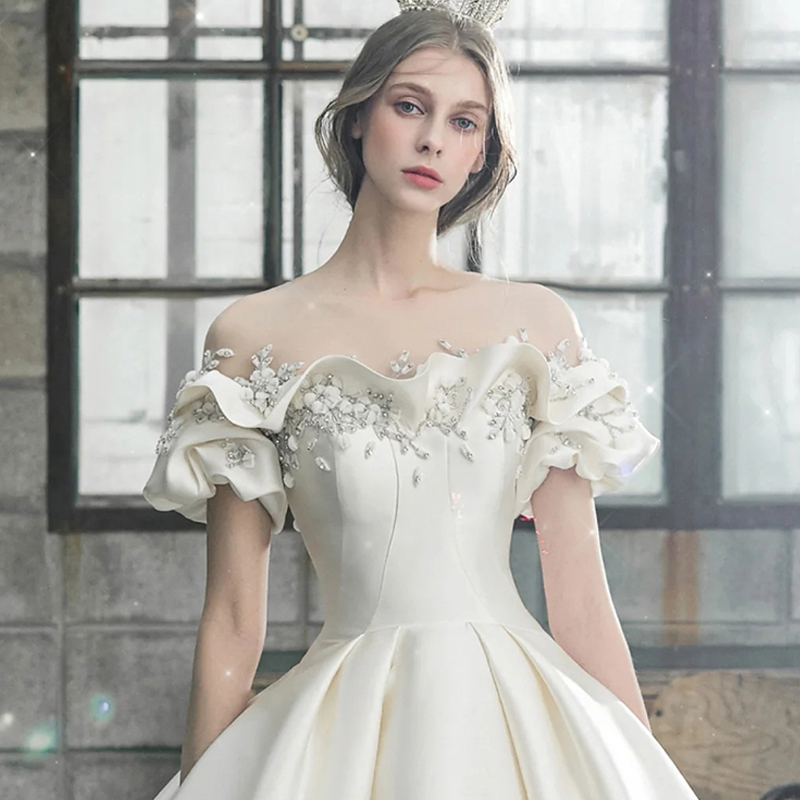 Summer advanced wedding dress, open shoulders, high-end Summer advanced wedding dress, open shoulders, high-end