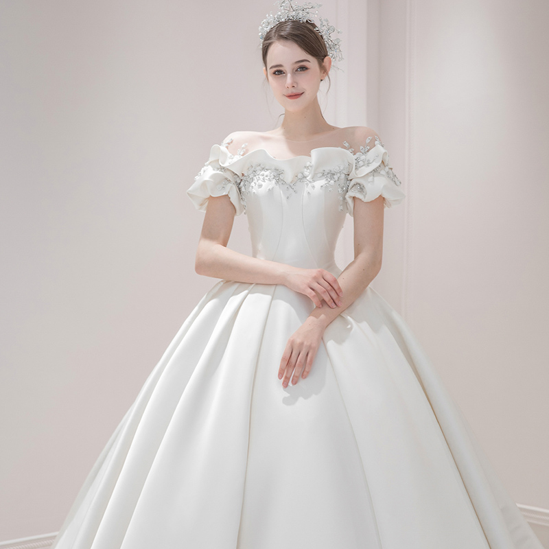 Summer advanced wedding dress, open shoulders, high-end Summer advanced wedding dress, open shoulders, high-end