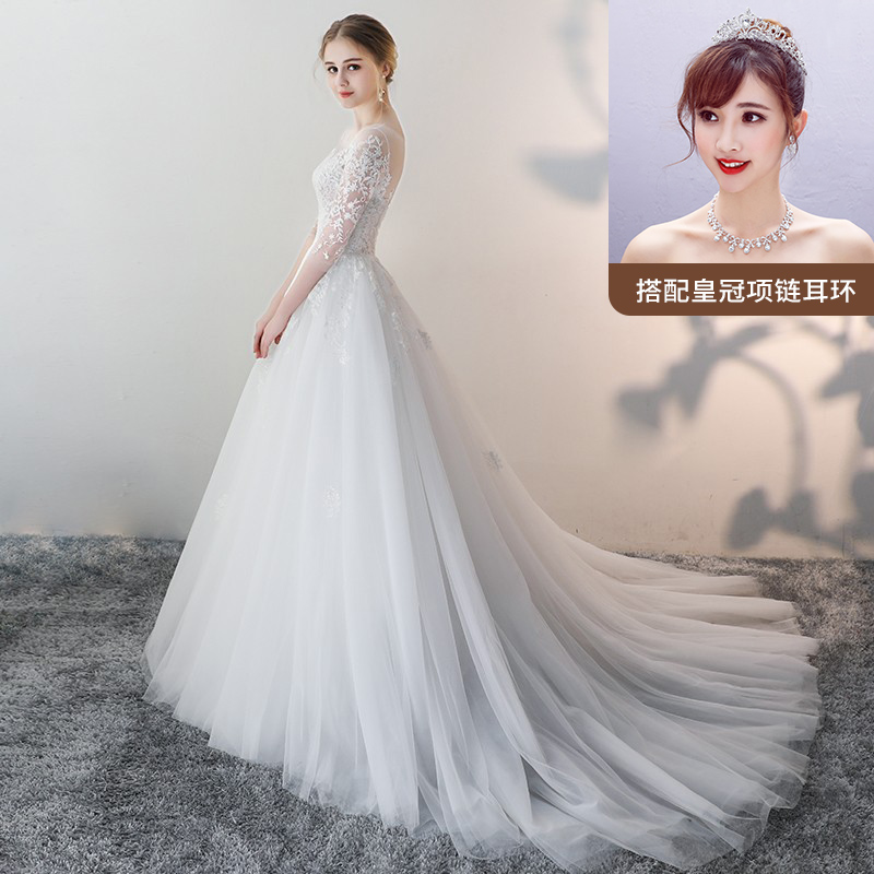  S+Ivory white trailer+headgear three -piece set   + $8.02 
