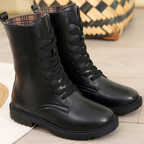 Children Army Boots Fire Boots Uniform Performance Military Boots Martin Boots Fighting Boots Male And Female Students Dance Shoes Children Leather Boots