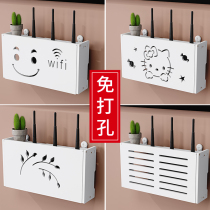 Wireless wifi TV set-top box on the router shelf non-punching storage box wall hanging wall