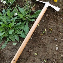 Thickened stainless steel pick ax outdoor hoe ax dual-use x tool mountaineering digging pile picking medicine digging bamboo shoots small foreign pick quenching ice