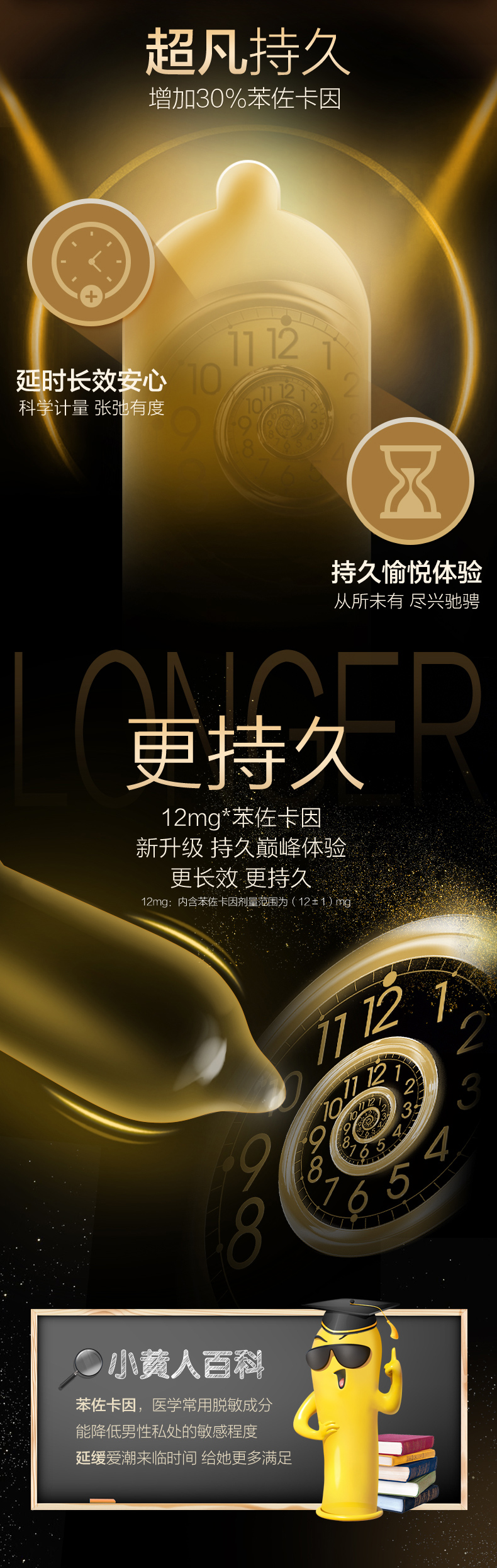 杰士邦 持久PLUS 超凡持久延迟超薄避孕套 10只 图3