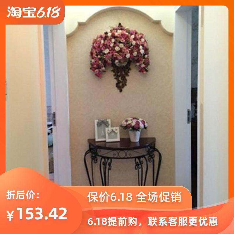 European-style iron porch table American semi-Round Table porch modern simple hall cabinet Nordic entrance hall cabinet
