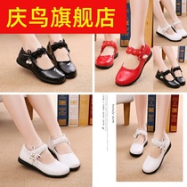  Four seasons girls little black shoes little girl red and black flower girl beautiful out of the chorus new schoolboy spring