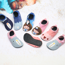 Summer sandals play children non-slip breathable sandals women baby swimming floating diving soft shoes patch skin red