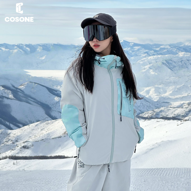 Лыжный костюм COSONE для катания на одно- и двухместных досках плюс хлопчатобумажный кардиган snow suit трендовый лыжный топ и брюки, ветрозащитные и теплые