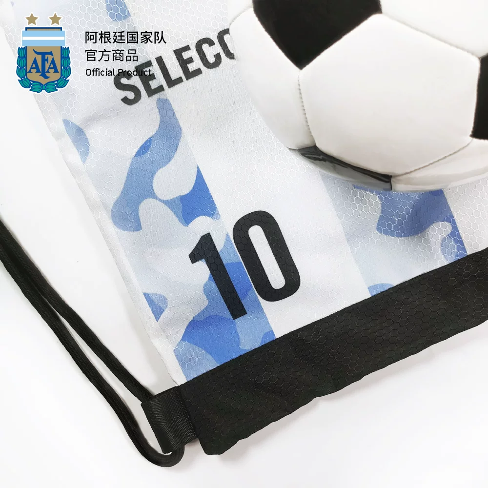 Football sports bag, backpack, storage system, drawstring