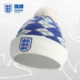 【官方正版】英格兰国家队 | 格纹毛线帽蓝白菱格针织帽保暖