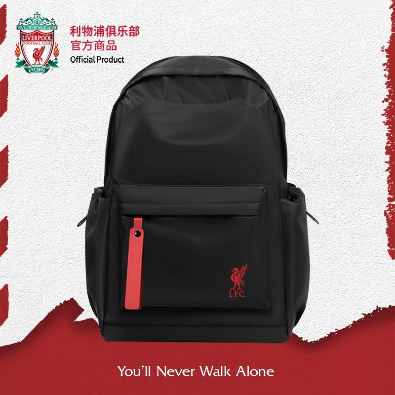 [Official Genuine] Liverpool Football Club | Black Backpack Soccer Fan Bag Fan Merchandise