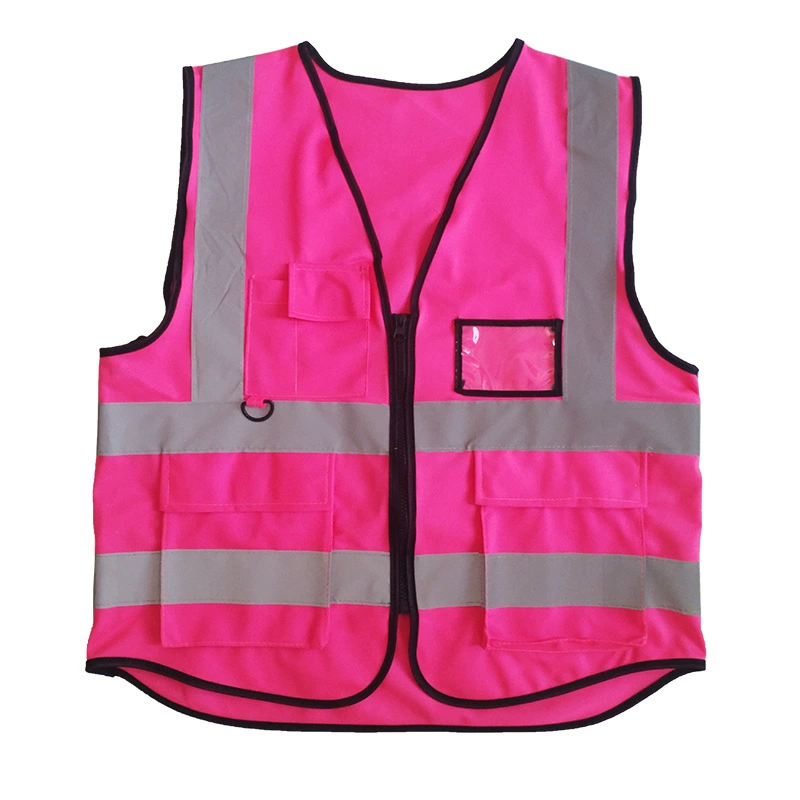 Nhà sản xuất nhiều túi phản quang vest phản quang nổi bật dải phản quang polyester quần áo phản chiếu tùy chỉnh - Áo thể thao