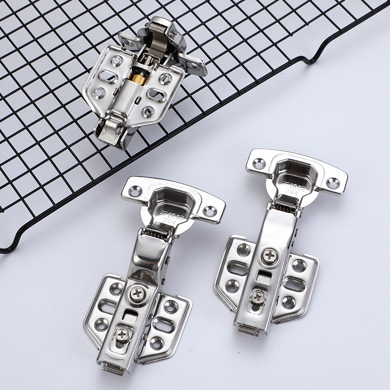 304 stainless steel hydraulic hinge closet wardrobe buffer thickened 3 0 mm spring damping aircraft hinge tobacco fighting hardware