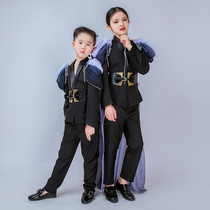 High-end Qingguo suit suit Chinese style childrens fashion personality gown model opening show performance to perform the tide