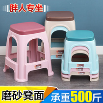 Thickened plastic stool thickened Home Bench Table Adults High Stool Children Short Stool 35CM Bathrooms Shoe Japanese Words