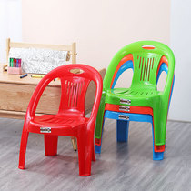 Fashion Minima Child Plastic Leaning Back Chair Living Room Tea Table Backrest Short Stool Adults can sit solid and solid non-slip chair