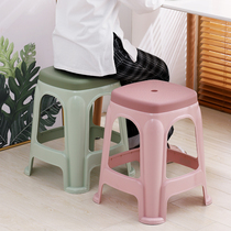Minimalist plastic stools Home Dining Table Bench Living-room Sofa Thickening High Stool Adult Chair Cooked Glue Anti Slip Bench