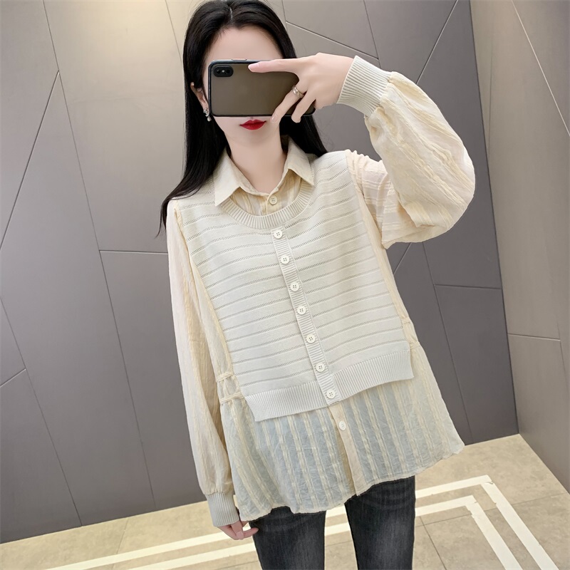 Maternity Wear, High-End Spring Outfit, Collared Shirt Set, Two-Piece Set for Pregnancy, New Year's Outfit, Spring 2026