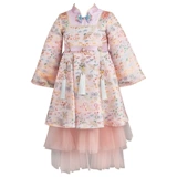 Детское ципао, юбка, свадебное платье, вечернее платье, демисезонный наряд маленькой принцессы, китайский стиль, подарок на день рождения