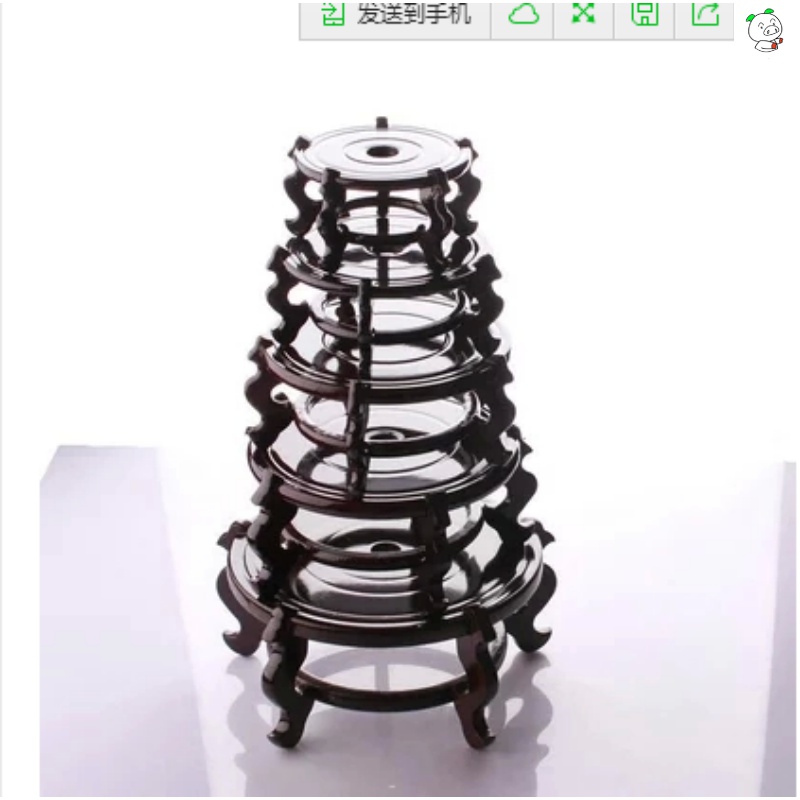 Tray was large supporting circular short hydroponic flower glass vase base tank flowerpot flower wearing thick imitation solid wood resin