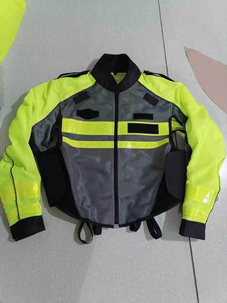 New RTHK Iron ride riding suit with short section Traffic patrol Summer Mesh Two Sides Detachable Locomotive Lobster Suit-Taobao