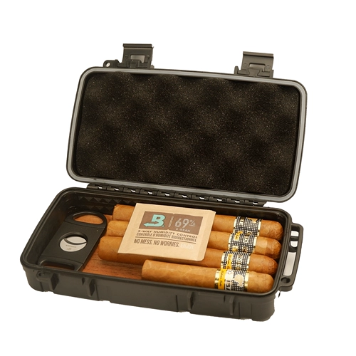 Кубинская сигарная коробка 4-5 установленная переносная сигара сигара с сигарной сигарной костюм для влажного обеспечения водонепроницаемой водонепроницаемой герметичной коробки