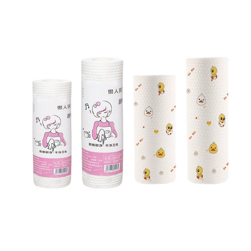 Ленивая тряпичная печать, сухой и влажный двойной кухонные бумажные полотенца, посуду, уборка по домашнему изделиям и утолщенная одноразовая ткань с утолщенной.