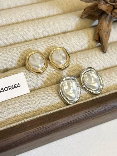 Серебряная игла, асимметричные элегантные модные элитные серьги из жемчуга, серебро 925 пробы, Гонконг