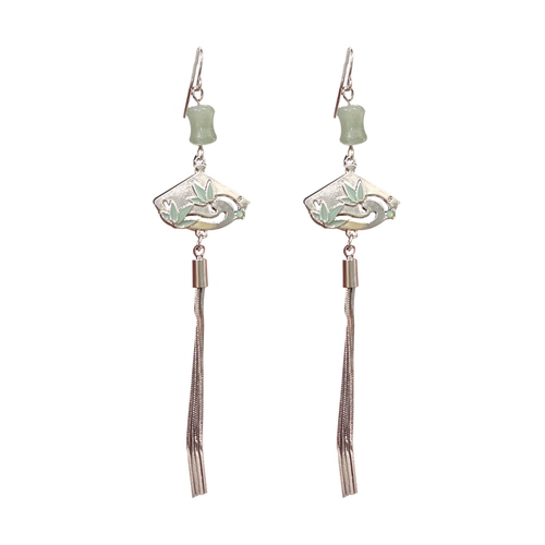 觅韩 Длинные серьги с кисточками