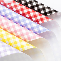 Summer plaid waterproof Ouya paper Vintage plaid gift wrapping paper Small fresh bouquet package flower paper packaging materials