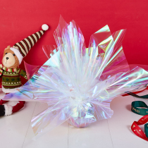 Gift box wrapping paper symphony film Rainbow transparent colorful Spring Festival flowers Candy package flower paper Flower bouquet material