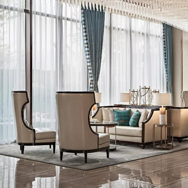 Sample House Display Center Negotiation Sofa Combination Modern Chinese Style Hotel Clubhouse Reception Cassette-Like Board Room Marketing Center Furniture