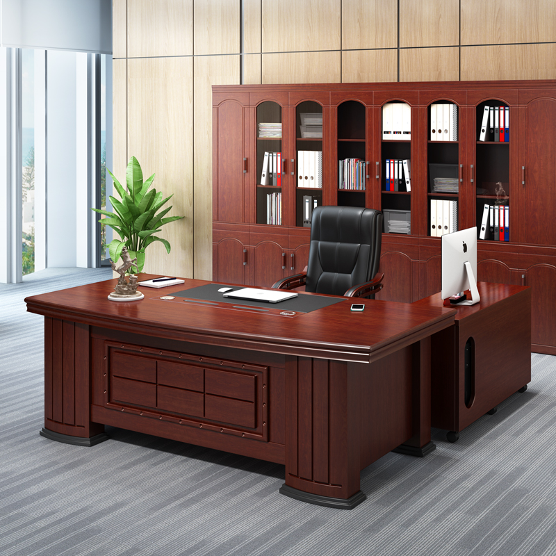 Desk simple modern president desk chair combination new Chinese style large desk high-end office furniture boss desk