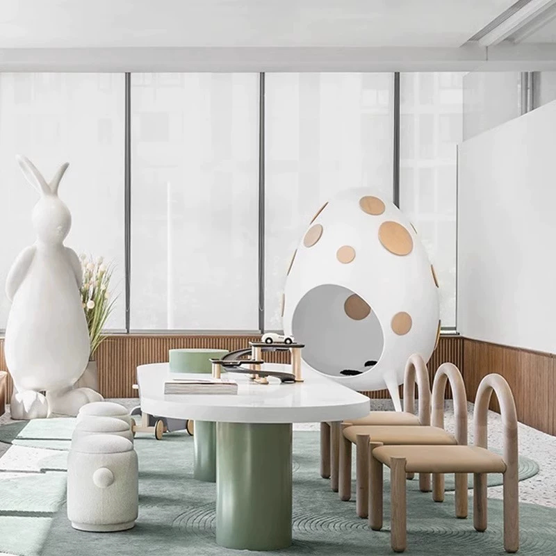 Children's Activity Area Handmade Tables and Chairs Sales Office Baby Game Building Block Table Kindergarten Children's Painting Learning Chair and Stool