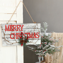 Christmas decoration festival wood creative pendant small pendulum hotel door hanging scene tree laying accessories