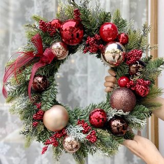 Christmas wreath decoration creative entrance ornaments pendant