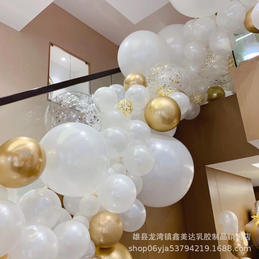 Birthday party decoration 5 inch 10 inch 12 inch 18 inch 36 pearl matt white balloon irregular wedding arrangement
