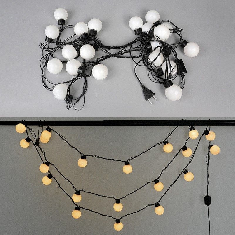 New LED dragon ball light string 5m long 5cm ball bulb outdoor wedding props Christmas holiday decoration light arrangement