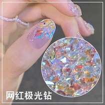 Beauty nail colored small square brick flat bottom small square drill with extreme light drilling small number Alien Mini 2022 new nail ornament