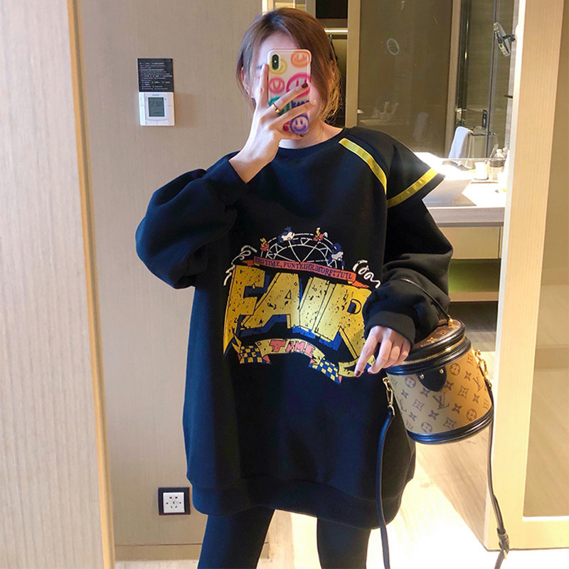 Pregnant women autumn fashion mom fashion thick T - shirt suit mid - edition 2022 new spring and autumn doll collar coat