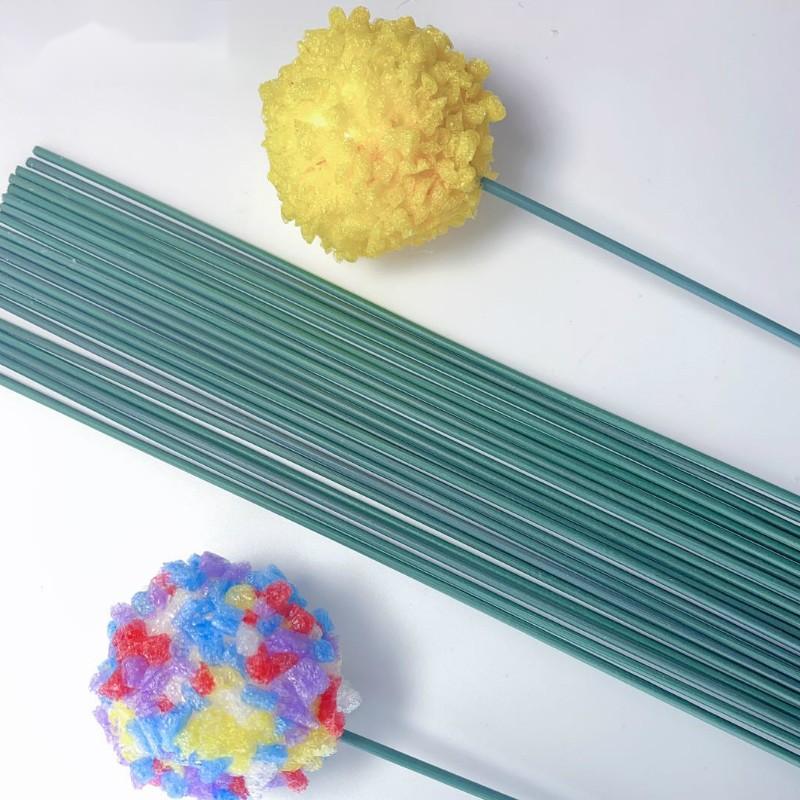 Fire handmade No. 2 plastic-wrapped flower rod iron wire Dongli flower simulation flower paper flower fake flower ribbon rose receptacle