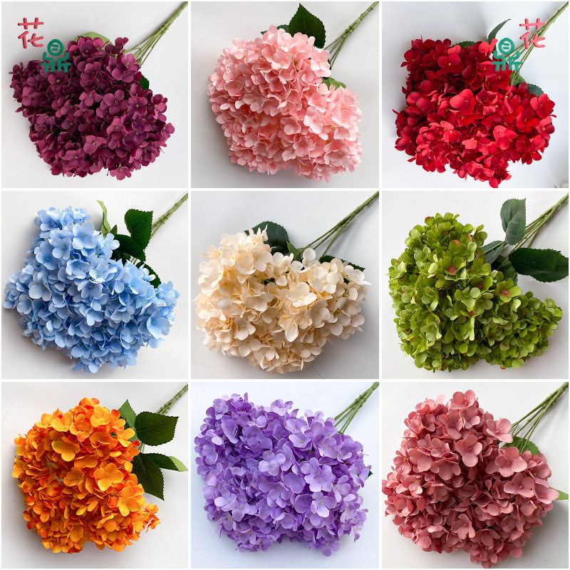 Fields Garden 5 Heads Macaron Embroidered Ball Simulation Fake Flowers Bouquet Wedding home dining room Dining Room decorated with flowers to hold flowers