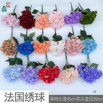 French hydrangeas large bunches of brushed hydrangeas wedding hall flower wall flower arrangements artificial flowers for decoration in the reception area