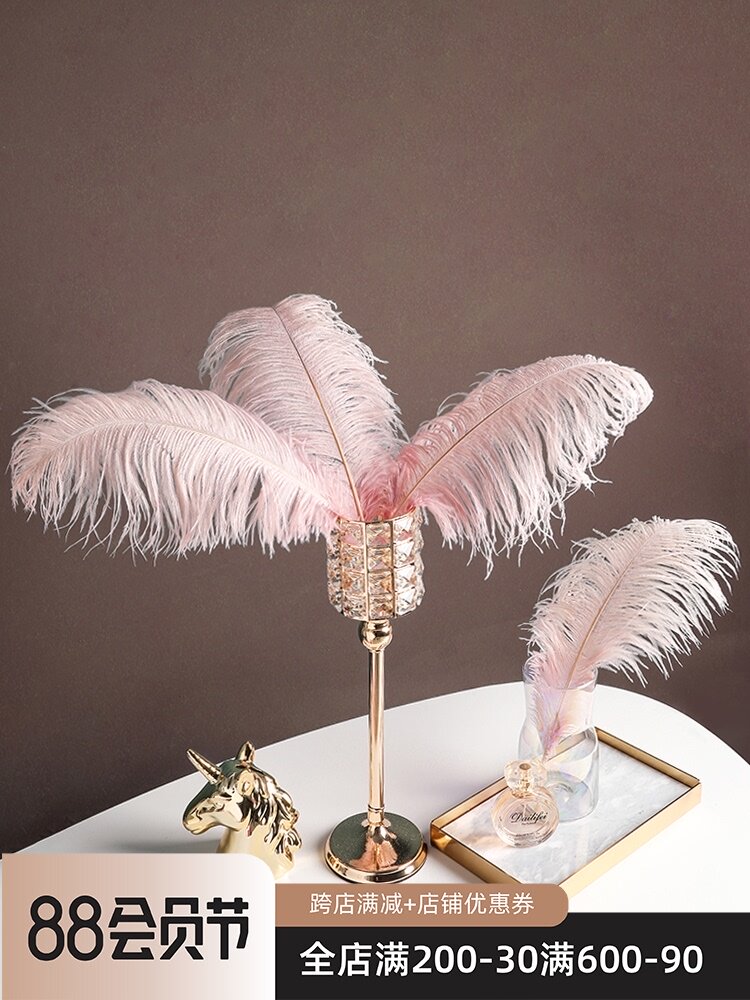 LIVETAI ins Ostrich hair and feathers DIY simulation floral personality wedding feather swing props Home decoration